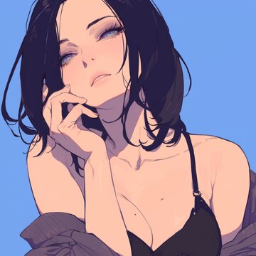 Random anime images, no concept, mixed with elegant, charming and beautiful designs, generative ai