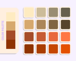 bisque darksalmon sienna saddlebrown  color theory, rgb color palette, design and edit idea, colour 