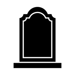 Gravestone icon vector. Grave illustration sign. Tombstone symbol. Rip logo.