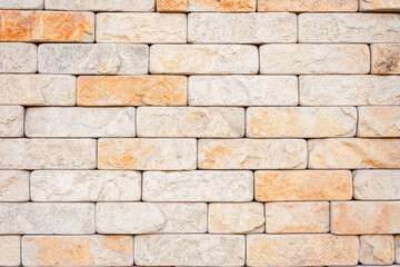 wall of white brick. modern masonry background. decorative pattern