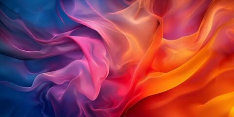 Wellenmotiv in leuchtenden Neon Psychedelic Farben und Lichter Bokeh als Hintergrundmotiv für Webdesign im Querformat für Banner, ai generativ
