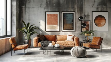 Contemporary poster design highlighting innovative interior decor concepts for modern homes