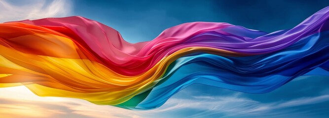Obraz premium a rainbow flag illustration.