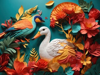 3d paper art illustration 2