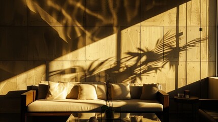 Evocative shadow play highlighting the sophistication and refinement of interior decor