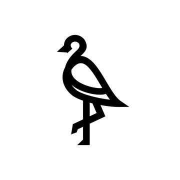 recommend clip art: heron pelican stork vector logo lineart line outline monoline icon design stock gulf bird coast beach illustration abstract ibis logo