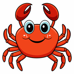 Fototapeta premium Cartoon Crab Illustration, Cartoon Art