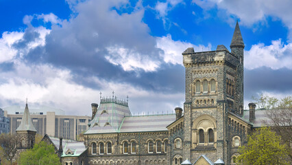 Colonial architecture of the University College building, Toronto, Canada