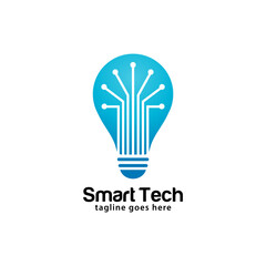 Smart tech logo design template