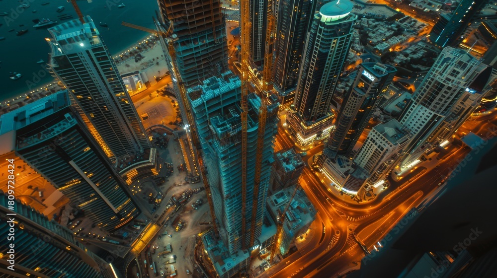 Poster visualization, digitalization of design, development of city using drone footage with vfx concept: c