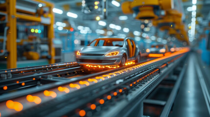 quality check being performed on automotive safety features, including airbags and seatbelts, in a production line.
