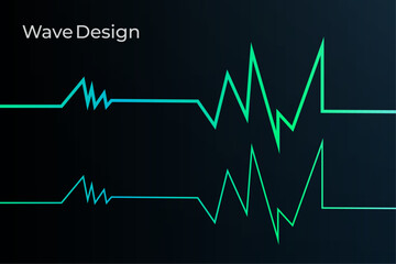 wave line background design for website and Blue abstract wave flow, vector abstract design element. 