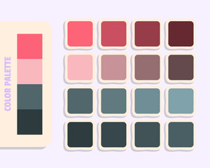 salmon lightpink dimgray darkslategray  color theory, design and edit idea, harmonious colours 