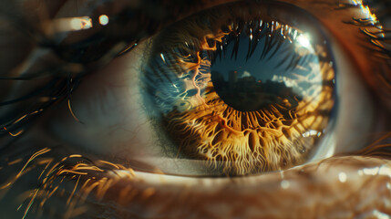 close up of a eye