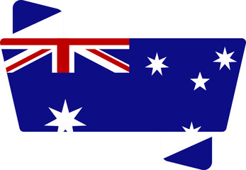 Folded icon Of Australia Flag
