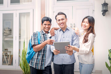 Portrait of multiethnic business colleagues discussing a business project plan during a meeting