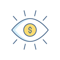 cost per inpression vector icon