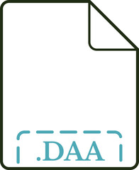 DAA  File Icon Maroon Flush rounded  outline