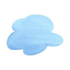 Cloud hand drawn watercolor vector illustration.