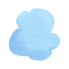 Cloud hand drawn watercolor vector illustration.