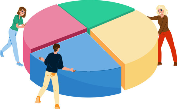 company resource allocation vector. organization asset, shareholder money, human team company resource allocation character. people flat cartoon illustration