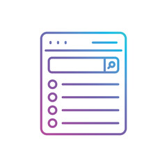 search result vector icon