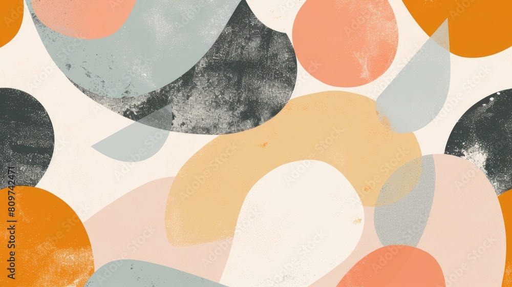 Aufkleber minimalistic abstract picture of geometry pattern with pastel color. geometric pattern design with v