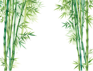 Naklejka premium Bamboo frame border blank invitation3