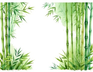 Bamboo frame border blank invitation1