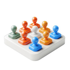 Obraz premium pins set in chess like shape