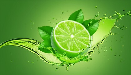 Zesty Zing: Lime Infused Green Juice Splash"