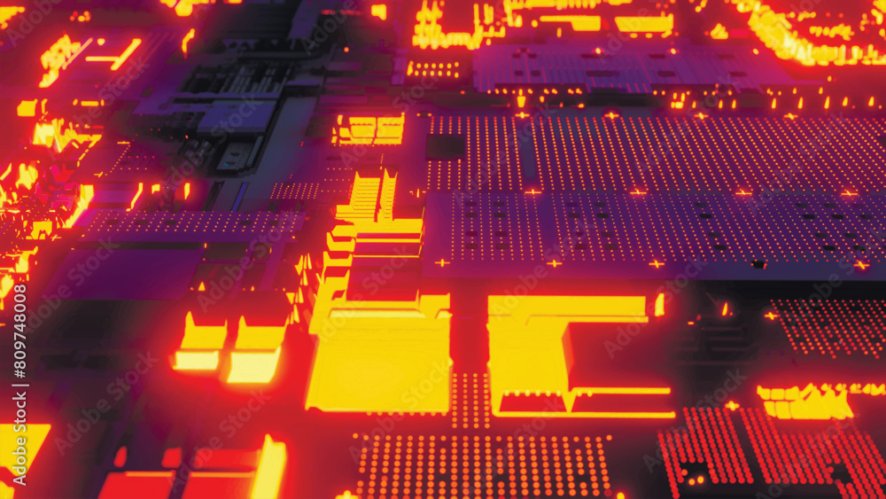 Aufkleber the technological basis of an abstract computer board can be used to describe technological processe