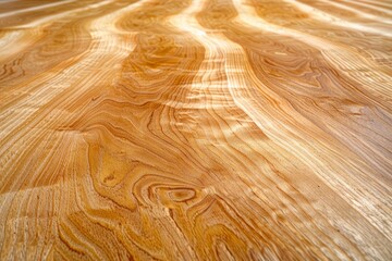 Detailed view of a light wood grain pattern on a large sturdy table top