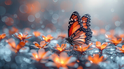 Butterfly with Flowers