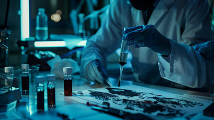 Crime Scene Investigation: Forensic Scientist at Work in the Laboratory