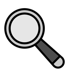 Magnifying Glass Line Filled Icon Design