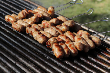 İnegöl meatballs Turkey. Street flavors. Food festival.