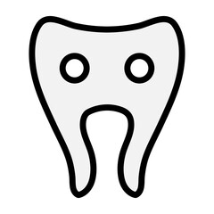 emoji tooth eye Line Filled Icon Design