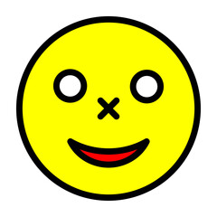 emoji smile Line Filled Icon Design