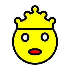 emoji king Line Filled Icon Design