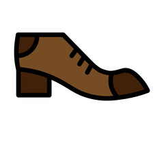 Formal Shoes Line Filled Icon Design