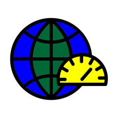 Site Speed Line Filled Icon Design