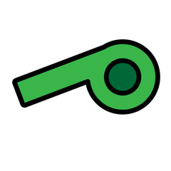 whistle Line Filled Icon Design