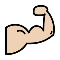 bodybuilding Line Filled Icon Design