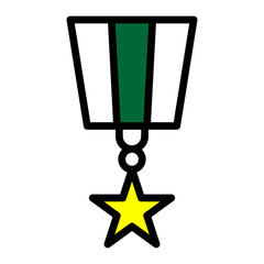 Medal Line Filled Icon Design