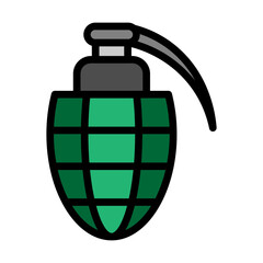 Gernade Line Filled Icon Design