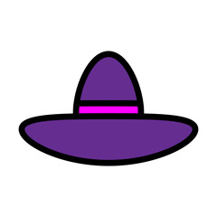 Sun Hat Line Filled Icon Design