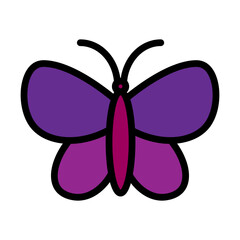 Butterfly Line Filled Icon Design
