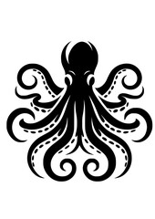 Octopus SVG, Octopus PNG, Octopus Silhouette, Ocean SVG, Octopus Clipart, Octopus Art Print, Tentacles SVG, Sea Animals SVG