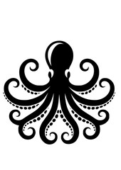 Octopus SVG, Octopus PNG, Octopus Silhouette, Ocean SVG, Octopus Clipart, Octopus Art Print, Tentacles SVG, Sea Animals SVG